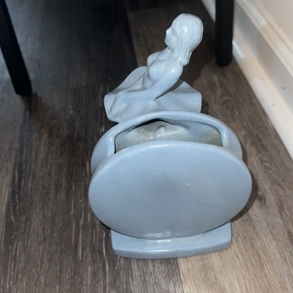 Vintage Royal Haeger 1940's Art Deco Ballerina Vase light blue - Picture 5 of 11